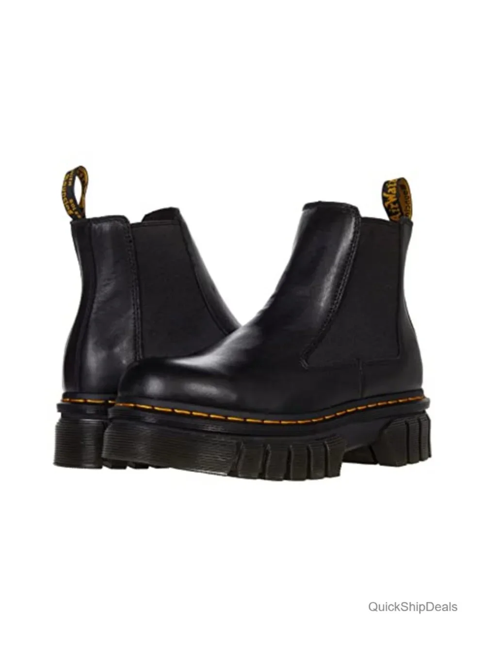 Nappa Leather Platform Chelsea Boots, Lightweight, Goodyear Welt, Pull-On